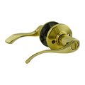 Kwikset Balboa Lever Entry Door Lock SmartKey with New Chassis and 6AL Latch, RCS Strike Bright Brass Finish 405BL-3S